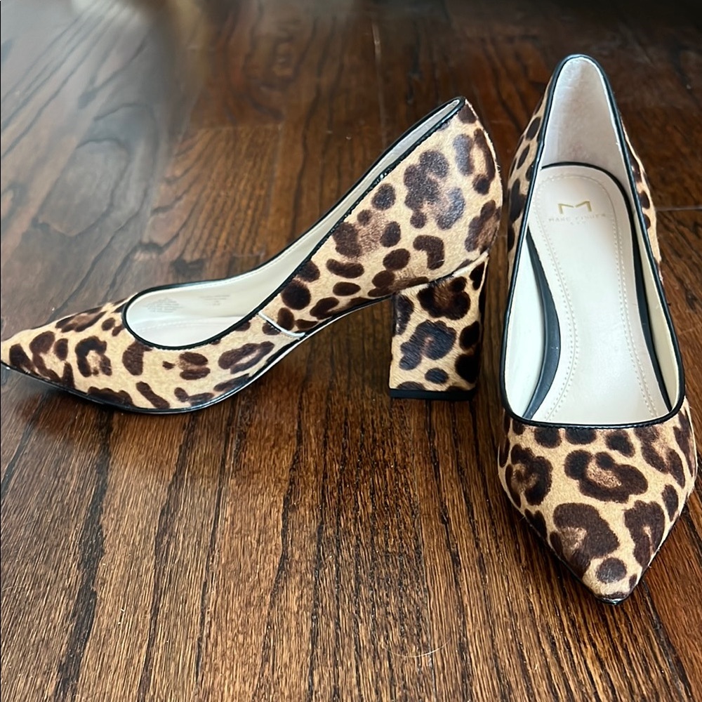 Leopard Print Marc Fisher Block Heels